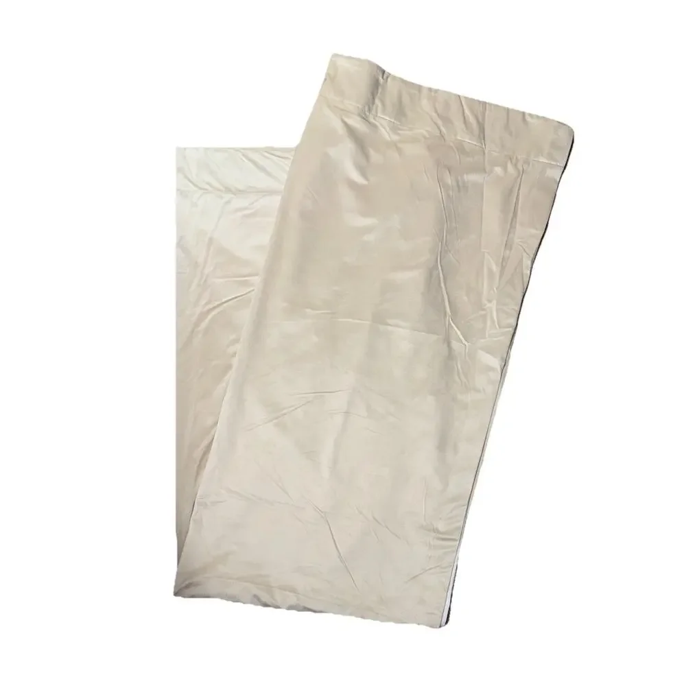 2 Velvet Curtains Panels Light Beige Lined Drapes Rod pocket 95 Long Neutral